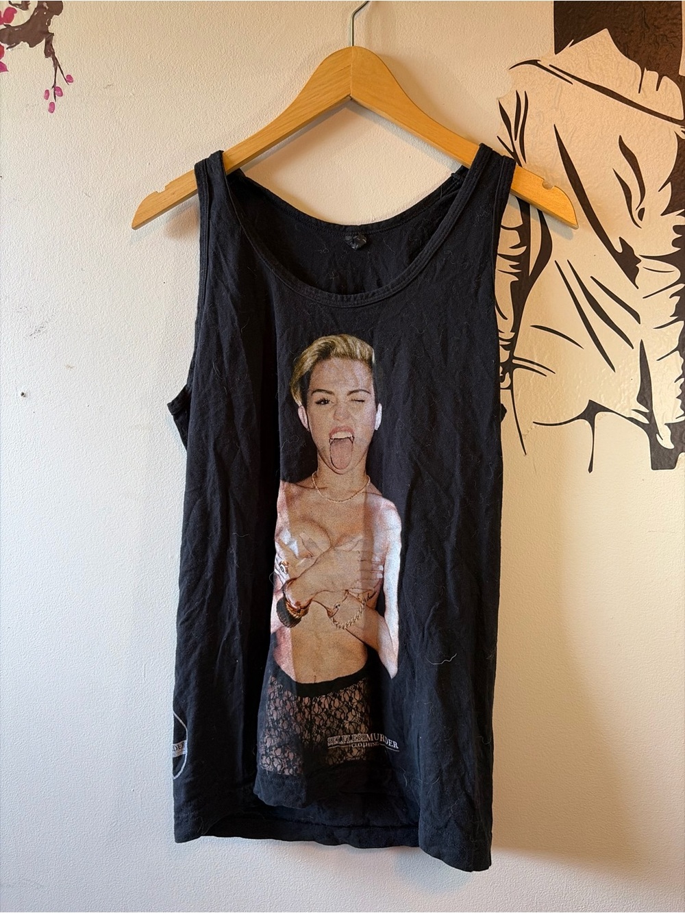 Hannah Montana Black Graphic Tank Top